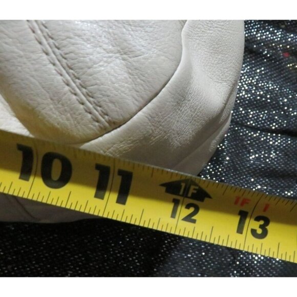 Coach 2012 Lynn Soho Cream Leather with Metallic Silver Trimmed Hobo Handbag - Picture 12 of 12